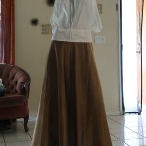 Elegant Brown Maxi Skirt